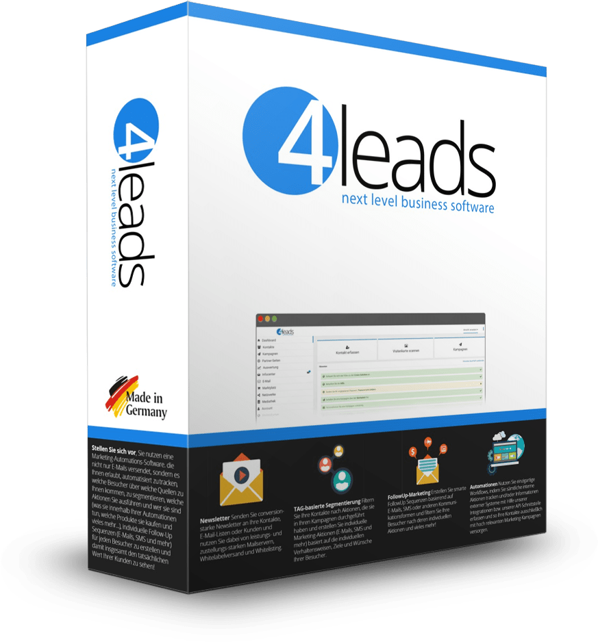 4leads Vertriebs- und Marketingsoftware 4leads Vertriebs- und Marketingsoftware