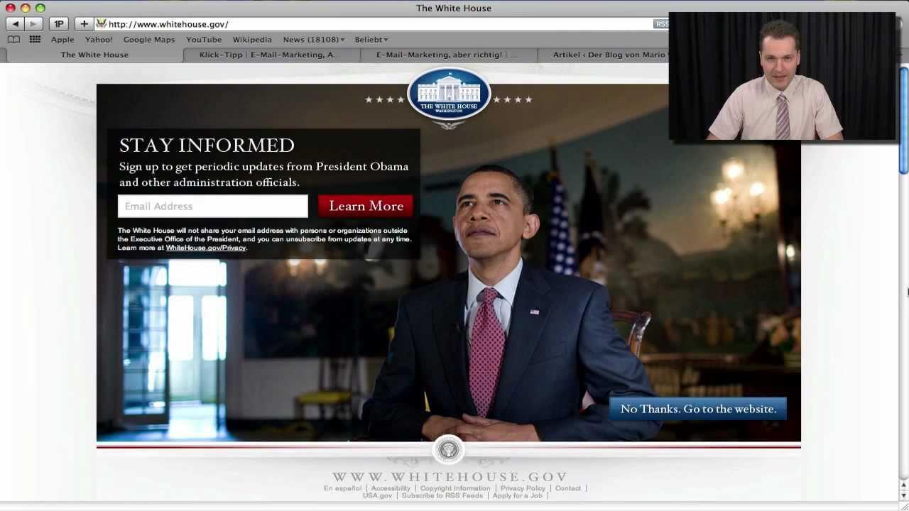 E-Mail Marketing im Weißen Haus E-Mail Marketing im Weißen Haus